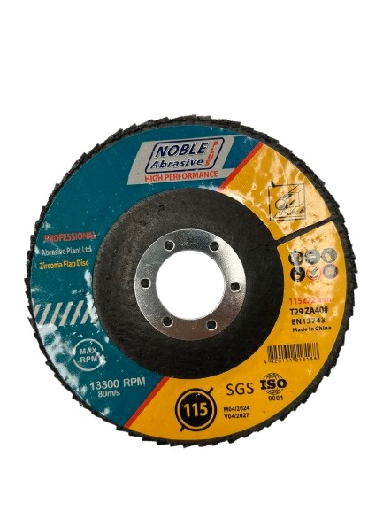 فلاپ دیسک زیرکونیوم سایز 115 میلی متر گرید 40 نوبل مدل high performance