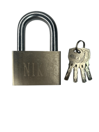 قفل آویز بدون فنر سایز 70 میلی متر نیکا مدل لوکس 