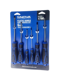 پیچ گوشتی 6 عددی دسته پلاستیکی نووا مدل 1790